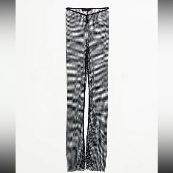 Zara shimmery rhinestones mesh leggings pants - Picture 7 of 9